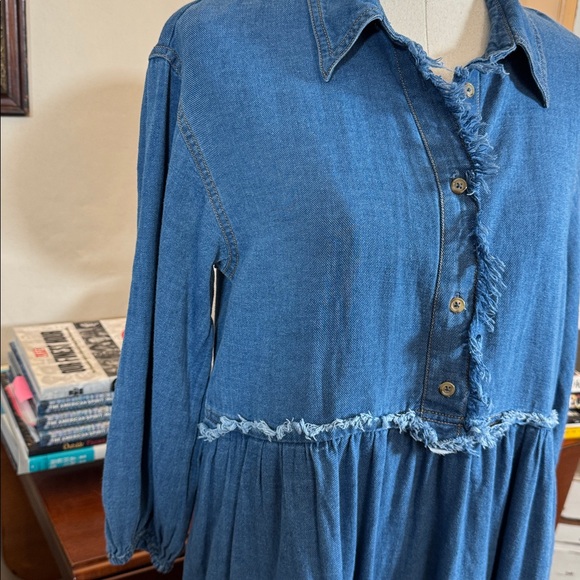 Anthropologie The Bettina Tiered Shirt Dress - Picture 3 of 7